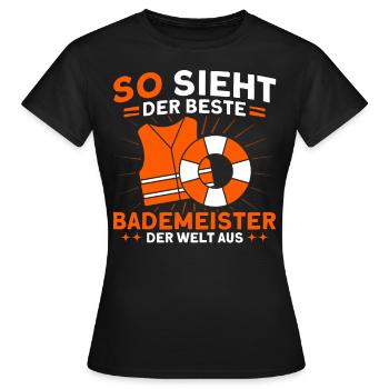 Sauveteur Piscine Sauveteur Sauveteur Sauveteur - T-shirt Femme - noir - Devant - AI Model Female 172 dark (172cm)