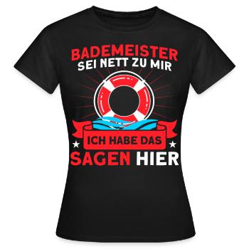 Sauveteur Piscine Sauveteur Sauveteur Sauveteur - T-shirt Femme - noir - Devant - AI Model Female 172 dark (172cm)