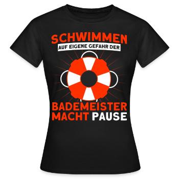 Sauveteur Piscine Sauveteur Sauveteur Sauveteur - T-shirt Femme - noir - Devant - AI Model Female 172 dark (172cm)
