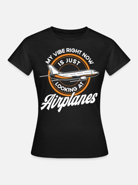 Cadeau d’atterrissage d’avion de pilote d’avion d’avion - T-shirt Femme - noir