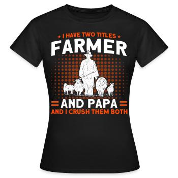 Schafzucht Landwirt Nutztier Schafe Geschenk - Frauen T-Shirt - Schwarz - Vorne - AI Model Female 172 dark (172cm)