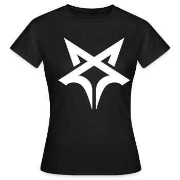 Logo du loup tchétchène - T-shirt Femme - noir - Devant - AI Model Female 172 dark (172cm)