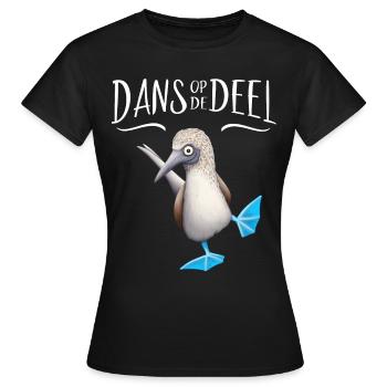 Cadeau De Deel du Nord de l'Allemagne de Booby Dan aux pieds bleus - T-shirt Femme - noir - Devant - AI Model Female 172 dark (172cm)