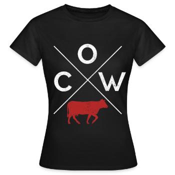 Cadeau de fermier vache vache taureau vache laitière vache laitière - T-shirt Femme - noir - Devant - AI Model Female 172 dark (172cm)