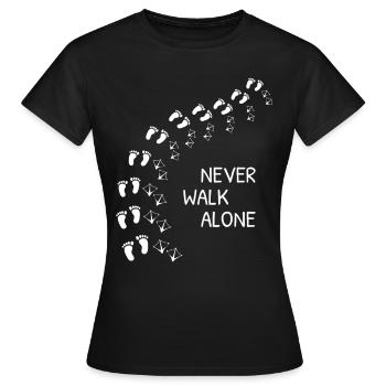 Never Walk Alone - Women's T-Shirt - black - Front - AI Model Female 172 dark (172cm)