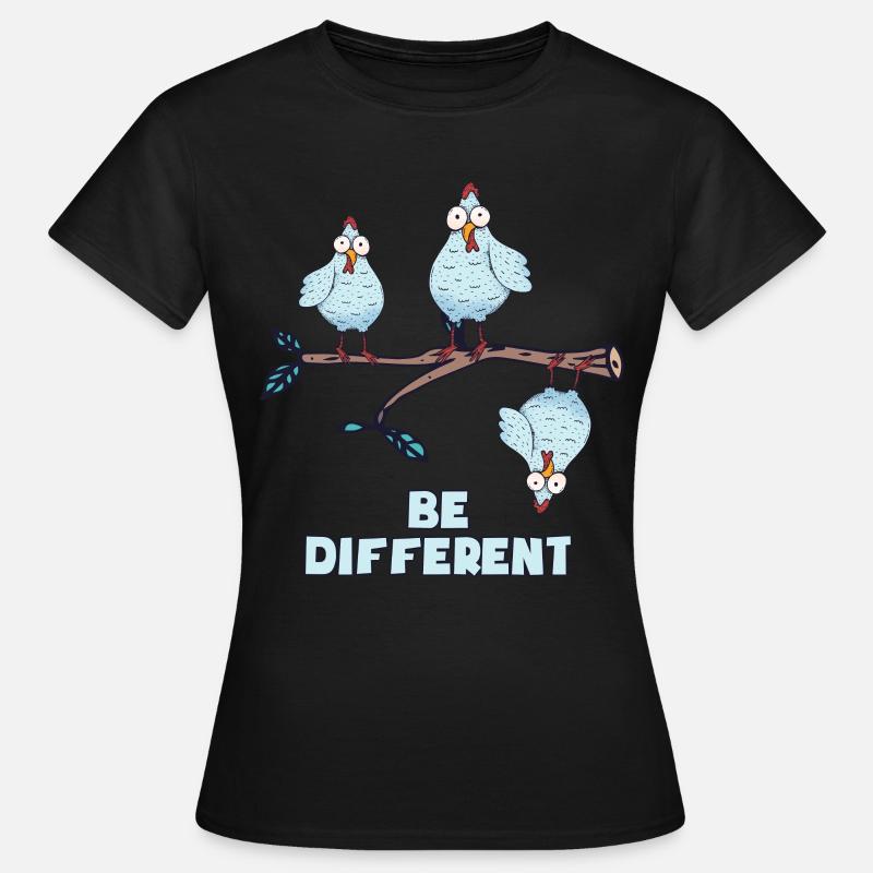 BE DIFFERENT - Frauen T-Shirt - Schwarz