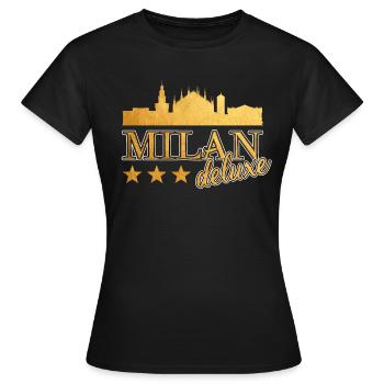 Milan Milan Italy City Skyline Home Love - Women's T-Shirt - black - Front - AI Model Female 172 dark (172cm)