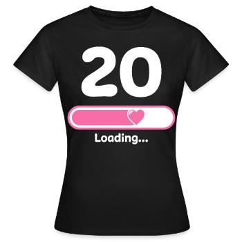 20th Birthday Congratulations Congratulations - Women's T-Shirt - black - Front - AI Model Female 172 dark (172cm)