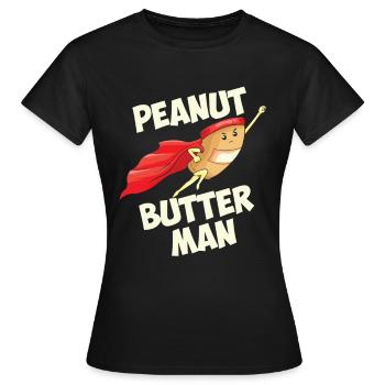 Cacahuète beurre cacahuètes beurre super-héros - T-shirt Femme - noir - Devant - AI Model Female 172 dark (172cm)