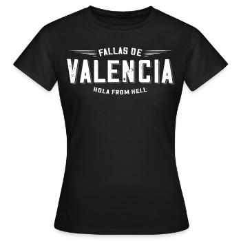 valencia fallas feuerwerk spanien pyro urlaub - Frauen T-Shirt - Schwarz - Vorne - AI Model Female 172 dark (172cm)