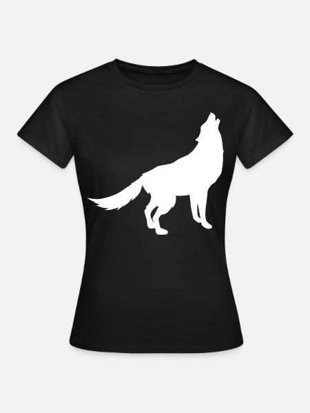 Wolf - Frauen T-Shirt - Schwarz