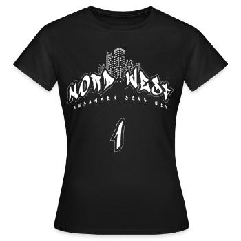 NORD-OUEST - T-shirt Femme - noir - Devant - AI Model Female 172 dark (172cm)
