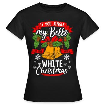 Jingle Bells - Citation cadeau de Noël blanc - T-shirt Femme - noir - Devant - AI Model Female 172 dark (172cm)