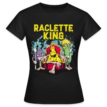 Raclette King Cheese King - Onion Cucumber Gift - Women's T-Shirt - black - Front - AI Model Female 172 dark (172cm)