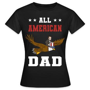 USA Flagge | Patriot Patriotismus Amerika Geschenk - Frauen T-Shirt - Schwarz - Vorne - AI Model Female 172 dark (172cm)