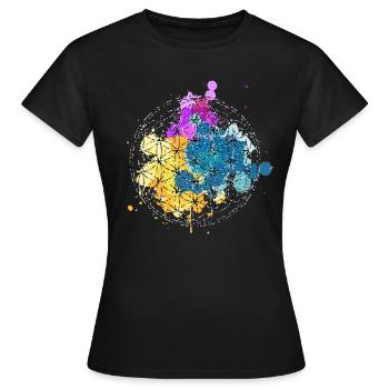Fleur de vie - T-shirt Femme - noir - Devant - AI Model Female 172 dark (172cm)