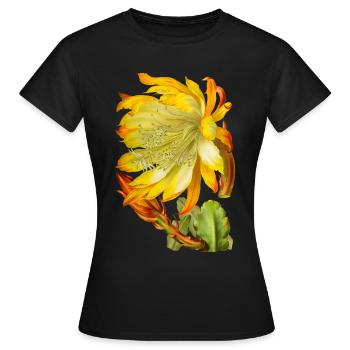 Vintage-Kaktusblüte, viktorianische Illustration - Frauen T-Shirt - Schwarz - Vorne - AI Model Female 172 dark (172cm)