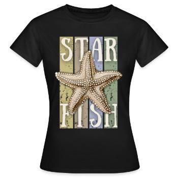 Starfish, Vintage Retro Starfish Starfish Starfish - Women's T-Shirt - black - Front - AI Model Female 172 dark (172cm)