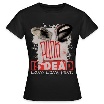 Punk-Is-Dead, Punk Style, Punk Design - Women's T-Shirt - black - Front - AI Model Female 172 dark (172cm)