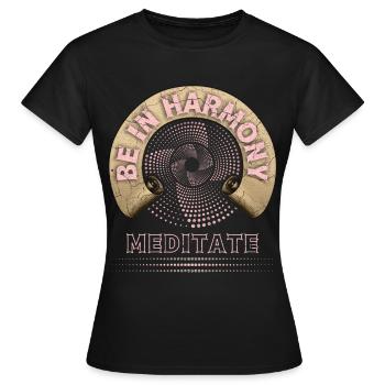 Meditation, Meditation, Harmony Harmony - Women's T-Shirt - black - Front - AI Model Female 172 dark (172cm)