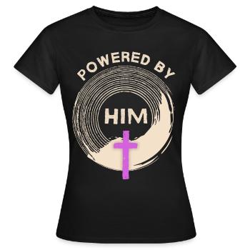 Kreuz Christi, Jesus Christus Spruch Motivation - Frauen T-Shirt - Schwarz - Vorne - AI Model Female 172 dark (172cm)