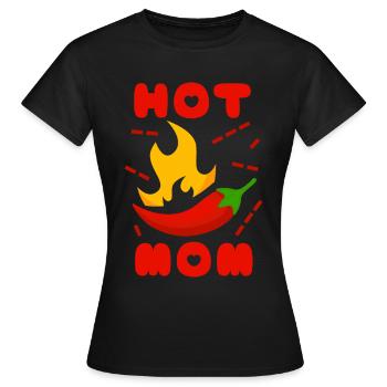 Maman Maman, Fête des Mères, Dicton drôle, Maman chaude - T-shirt Femme - noir - Devant - AI Model Female 172 dark (172cm)