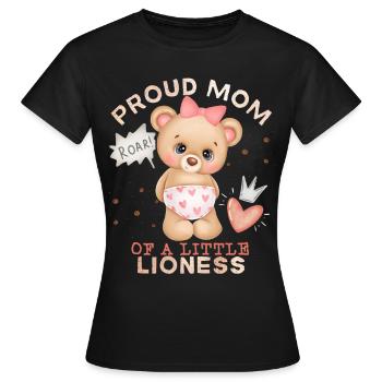 Mommy Mom, Mom Mom, Lion Mom Baby Girl Saying - Women's T-Shirt - black - Front - AI Model Female 172 dark (172cm)