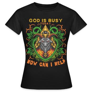 Baphomet, divinité occulte, Illuminati - T-shirt Femme - noir - Devant - AI Model Female 172 dark (172cm)