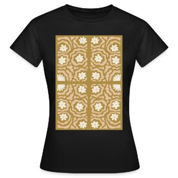 Art Nouveau, Arts & Crafts, Esthétique, Vintage-1900 - T-shirt Femme - noir - Devant - AI Model Female 172 dark (172cm)