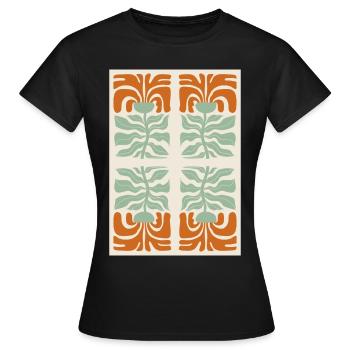 Art Nouveau, Arts & Crafts, Esthétique, Vintage-1900 - T-shirt Femme - noir - Devant - AI Model Female 172 dark (172cm)