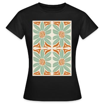 Art Nouveau, Arts & Crafts, Esthétique, Vintage-1900 - T-shirt Femme - noir - Devant - AI Model Female 172 dark (172cm)
