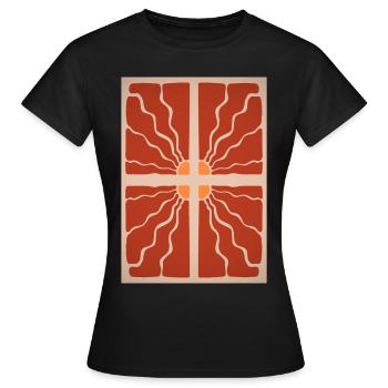 Art Nouveau, Arts & Crafts, Esthétique, Vintage-1900 - T-shirt Femme - noir - Devant - AI Model Female 172 dark (172cm)