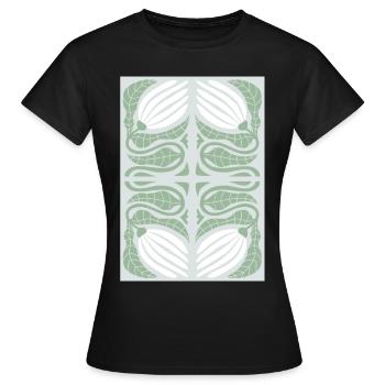 Art Nouveau, Arts & Crafts, Esthétique, Vintage-1900 - T-shirt Femme - noir - Devant - AI Model Female 172 dark (172cm)