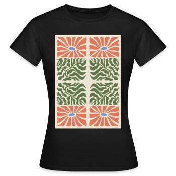 Art Nouveau, Arts & Crafts, Esthétique, Vintage-1900 - T-shirt Femme - noir - Devant - AI Model Female 172 dark (172cm)