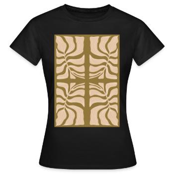 Art Nouveau, Arts & Crafts, Esthétique, Vintage-1900 - T-shirt Femme - noir - Devant - AI Model Female 172 dark (172cm)