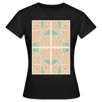 Art Nouveau, Arts & Crafts, Esthétique, Vintage-1900 - T-shirt Femme - noir - Devant - AI Model Female 172 dark (172cm)