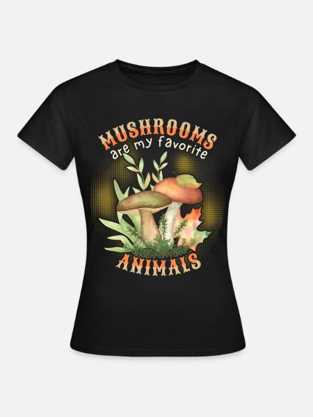 Waldpilze, Pilze, lustiger Spruch - Frauen T-Shirt - Schwarz
