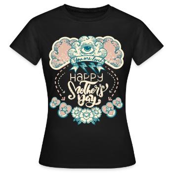 Magie et mysticisme de la fête des mères, œil qui voit tout - T-shirt Femme - noir - Devant - AI Model Female 172 dark (172cm)