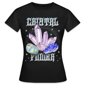 Crystal Crystal-Power Healing Esoteric Crystals - Women's T-Shirt - black - Front - AI Model Female 172 dark (172cm)