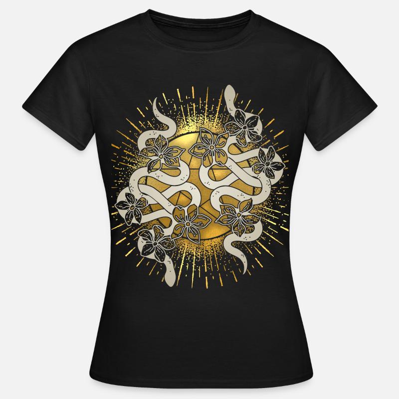 Snake, Celestial Snakes, Tarot Snakes - Women's T-Shirt - black