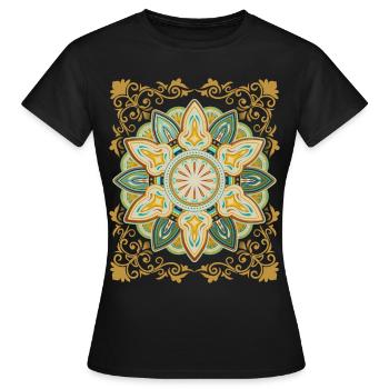 Vintage Design Mandala Design Vintage Mandala - T-shirt Femme - noir - Devant - AI Model Female 172 dark (172cm)