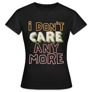 Frustration, sarcasme, désillusion introvertie - T-shirt Femme - noir - Devant - AI Model Female 172 dark (172cm)