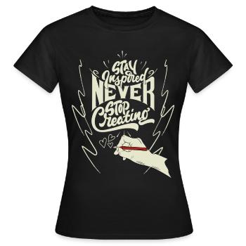 Saying for artists Artist Painter and draughtsman - Women's T-Shirt - black - Front - AI Model Female 172 dark (172cm)