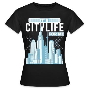 Citylife-Stadtleben Hochhäuser, New York Großstadt - Frauen T-Shirt - Schwarz - Vorne - AI Model Female 172 dark (172cm)