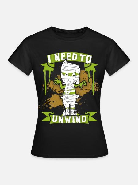 Momie comique, momie de dessin animé, drôle de dicton - T-shirt Femme - noir