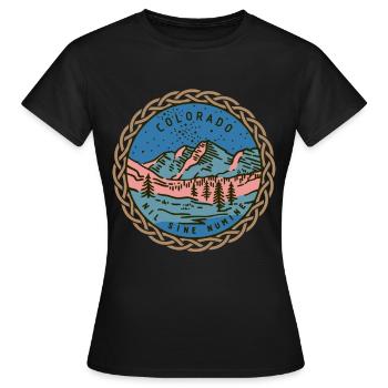 État du Colorado, Nil-Sine-Numine, États-Unis - T-shirt Femme - noir - Devant - AI Model Female 172 dark (172cm)