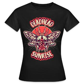 Skull with moth, moth - Women's T-Shirt - black - Front - AI Model Female 172 dark (172cm)