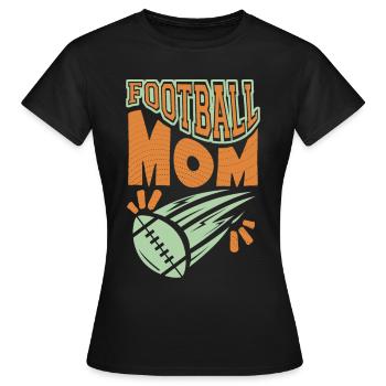 Football américain, football-maman, disant - T-shirt Femme - noir - Devant - AI Model Female 172 dark (172cm)