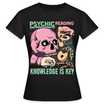 Wahrsager, Okkultismus, Handlesen, Tarotkarten - Frauen T-Shirt - Schwarz - Vorne - AI Model Female 172 dark (172cm)