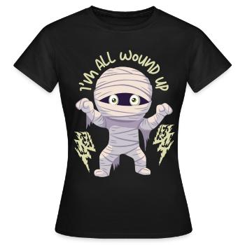 Cartoon Mumie, lustige Mumie, Spruch - Frauen T-Shirt - Schwarz - Vorne - AI Model Female 172 dark (172cm)
